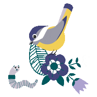 Flowers Birds Sticker by Close Parent