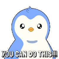 You Can Do It Good Luck Sticker by Pudgy Penguins