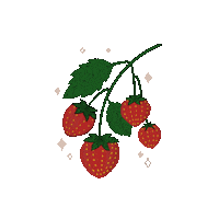 illuswetor red juice strawberry strawberries Sticker