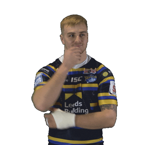 Thinking Think Sticker by Leeds Rhinos