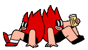 esmilestudio celebration friends fire beer Sticker