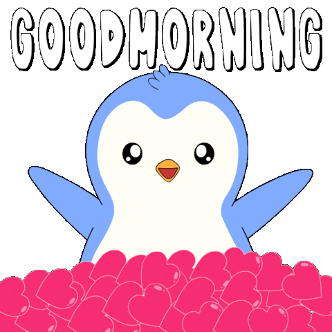 Good Morning Love Sticker by Pudgy Penguins