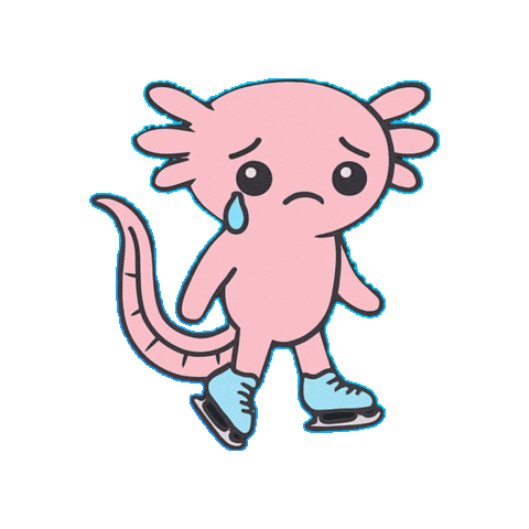 Sad Ice Skating Sticker by adultsskatetoo