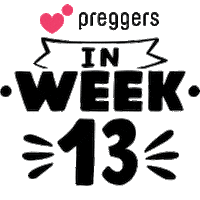Pregnancy Week 13 Sticker by Preggers
