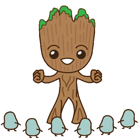 Happy Baby Groot Sticker by Marvel Studios