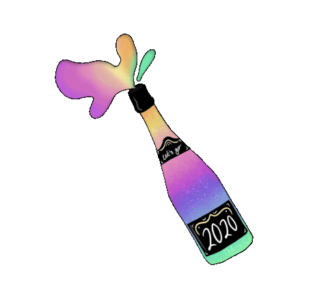 New Years Party Sticker by Kristine Lomnes