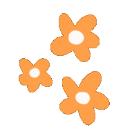 Blooming Orange Flowers Sticker