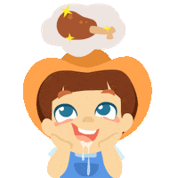 Hungry Chicken Sticker by Family Farm Seaside