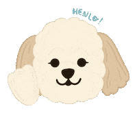 Dog Hello Sticker by Ann of Facedit