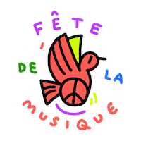 FetedelaMusiqueDeutschland music peace bird respect Sticker