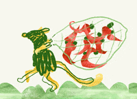 sophieaillustration illustration animals collage shrew GIF