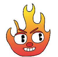 On Fire Reaction Sticker by Santiagoz_Arts