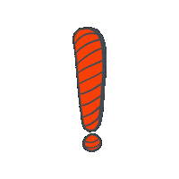 kol-pol znak uwaga wykrzyknik atttention Sticker