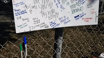 Tributes to Astroworld Festival Victims Left Outside NRG Park in Houston