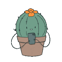 Phone Cactus Sticker