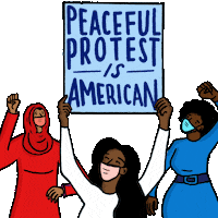 Protesting Black Lives Matter Sticker by INTO ACTION