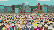 crowd signs GIF by South Park 