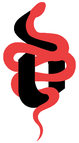 Blacksnake Redsnake Sticker by Daring Creative Co.