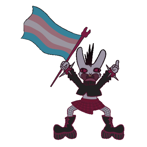 Torresdealquitran giphyupload bunny proud punk Sticker