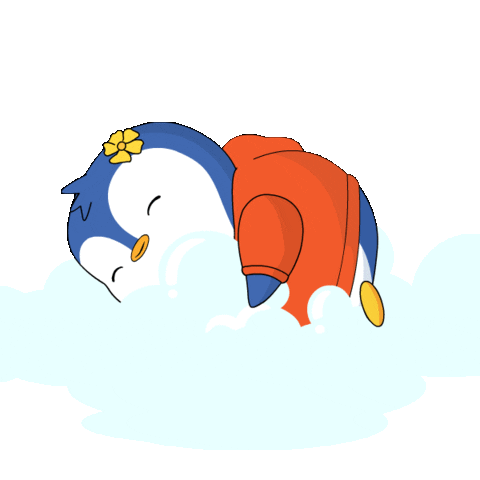 Tired Good Night Sticker by Pudgy Penguins