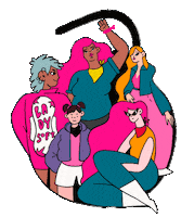 GUOMAN mujeres amigas menstruacion sororidad Sticker