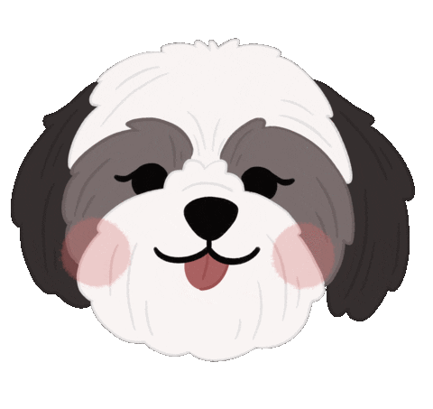 Happy Dog Sticker by Ann of Facedit