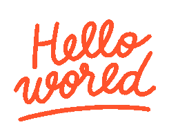 Hello World Reaction Sticker by Livia Falcaru