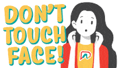 Girl No Touching Sticker by Passionationco