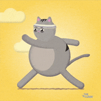 Fat Cat Walk Cycle GIF by the pizzacat
