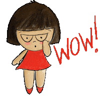 Girl Wow Sticker