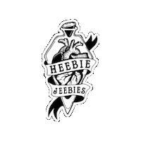 heebiejeebies604 art heart creepy handmade Sticker