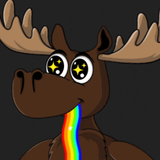 DoYouMoose giphyupload rainbow web3 moose GIF