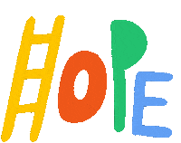Happy Message Of Hope Sticker by Cup of Color