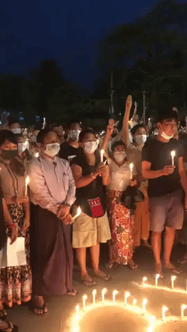 Vigil Held for Pro-Democracy Protester Following Death in Myanmar