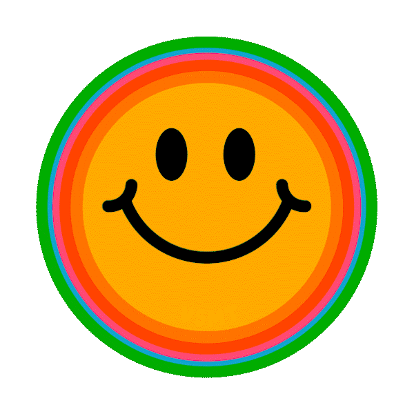 Flashing Smiley Face Sticker by V5MT
