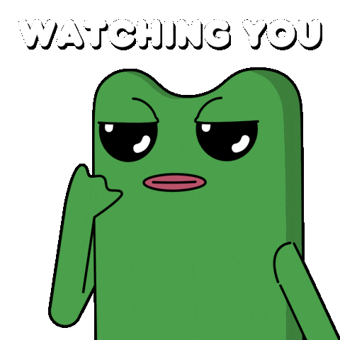 Looking I See You Sticker by fwogs