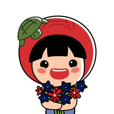 Flowers Hearts Sticker by Ang Ku Kueh Girl and Friends