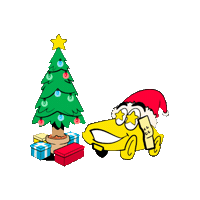 Christmas Tree Sticker by LuckyCar_AT