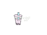 heyitsangielv boba lettersandwishes Sticker