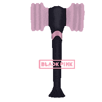 Black Pink Rose Sticker