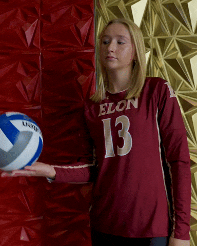 Elon Volleyball GIF by Elon Phoenix