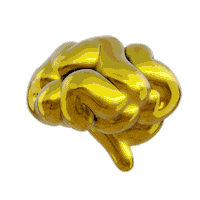 3D Brain Sticker by tkkjee