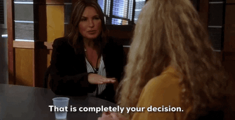Olivia Benson Choice GIF by Wolf Entertainment