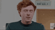 SNL gif. Ben Marshall shakes his head in shock and confusion, looking as if he's attempting to erase the thought he has. He gently rubs his forehead as he continues to think.