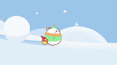 happy falling down GIF by Molang