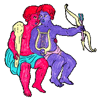 Bow And Arrow Stars Sticker by James Thacher