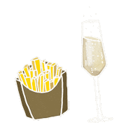 Pommes Sparkling Sticker by hernameis