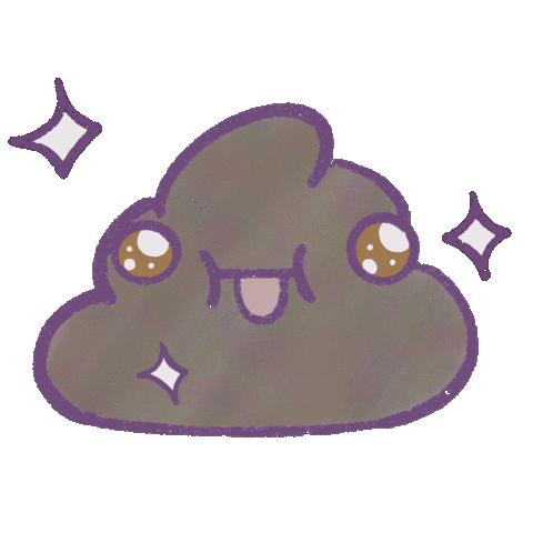 AngryBread kawaii sparkle glitter poop Sticker