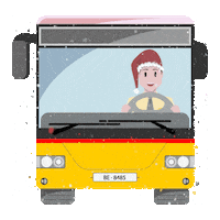 PostAuto_CarPostal_AutoPostale santa coach bus snowing Sticker
