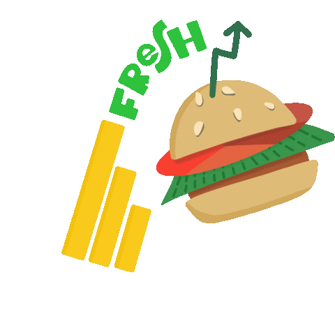 Burger Fries Sticker by Mode